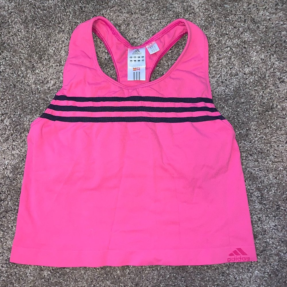 Adidas Pink Workout Cropped Tank